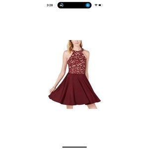 B. Darlin Junior's Lace Fit & Flare  Dress Size 13/14